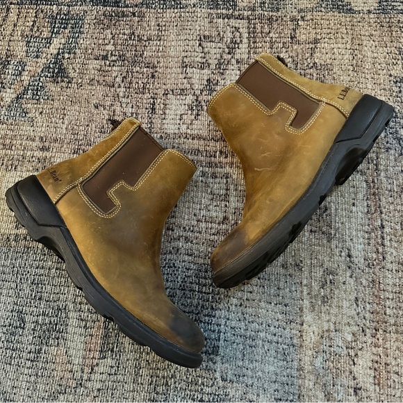 Mens L. L. Bean Brown Chelsea Boots sz 9 - Picture 1 of 8